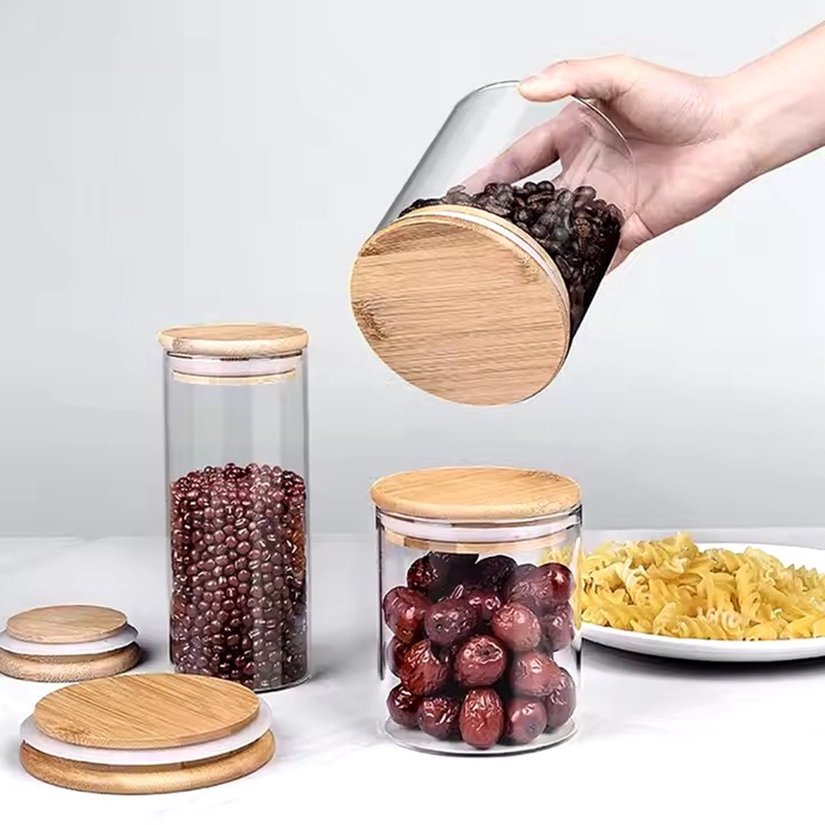 Stijlster Glass storage jars 9 pieces