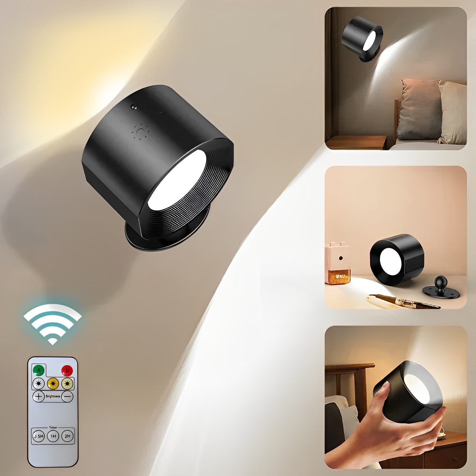 Draadloze LED wandlamp