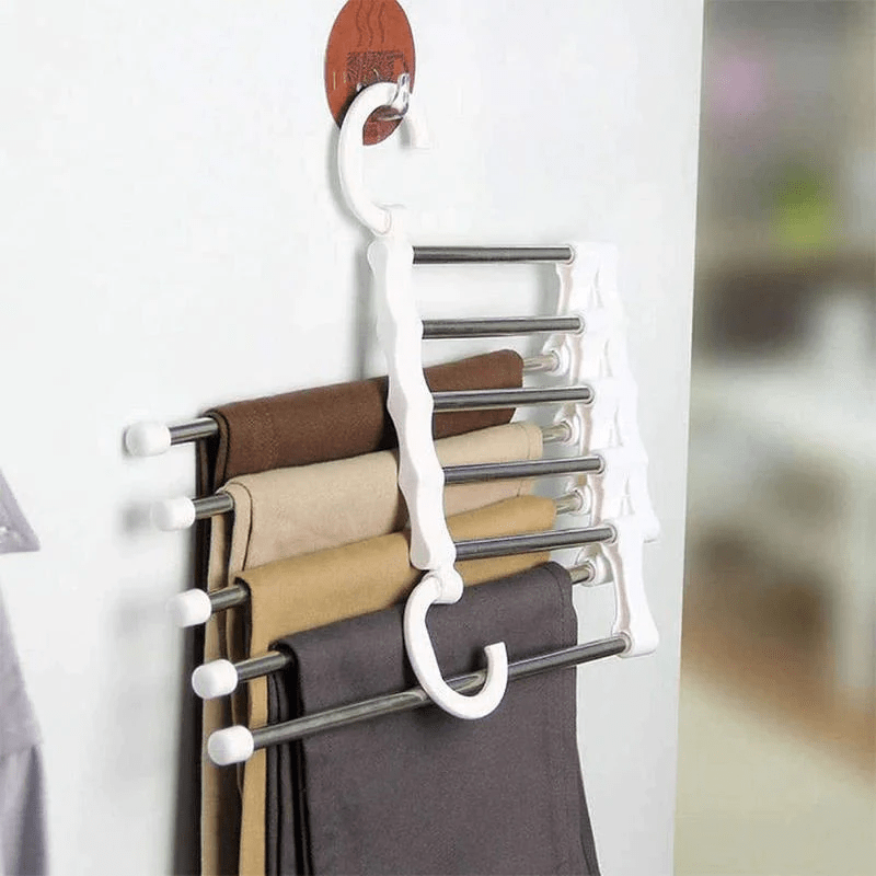 5-in-1 space-saving clothes hanger