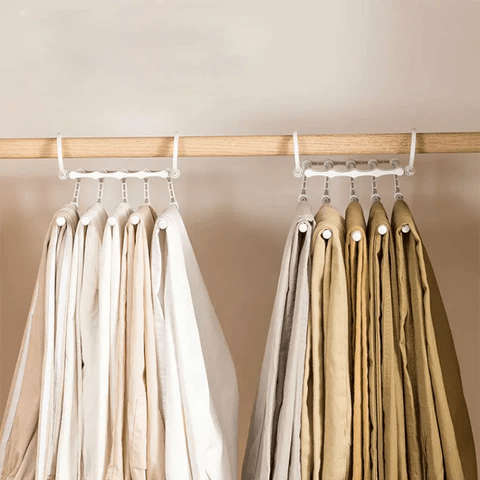 5-in-1 space-saving clothes hanger