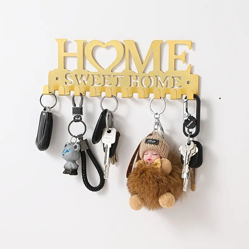 Chic Black Metal Key Holder