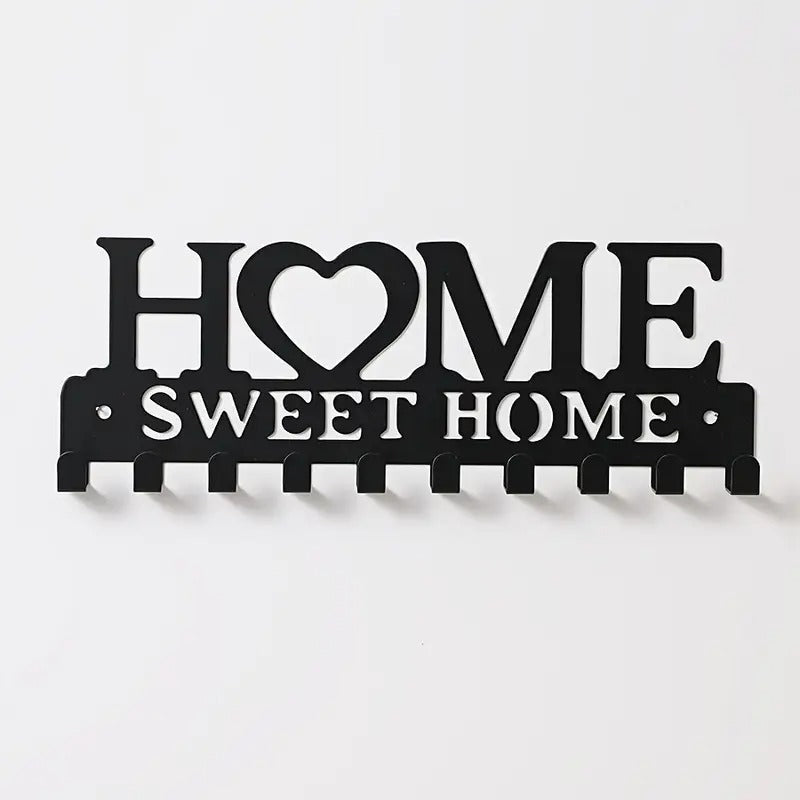Chic Black Metal Key Holder