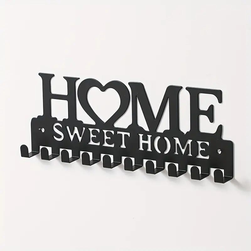 Chic Black Metal Key Holder