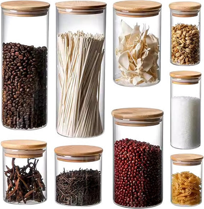 Stijlster Glass storage jars, 9 pieces