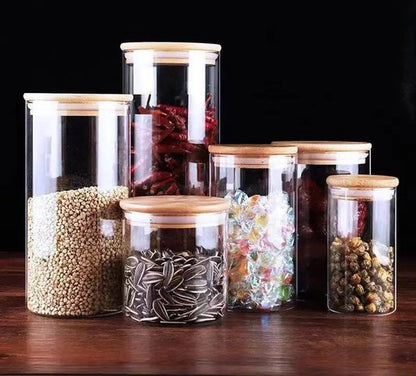 Stijlster Glass storage jars, 9 pieces