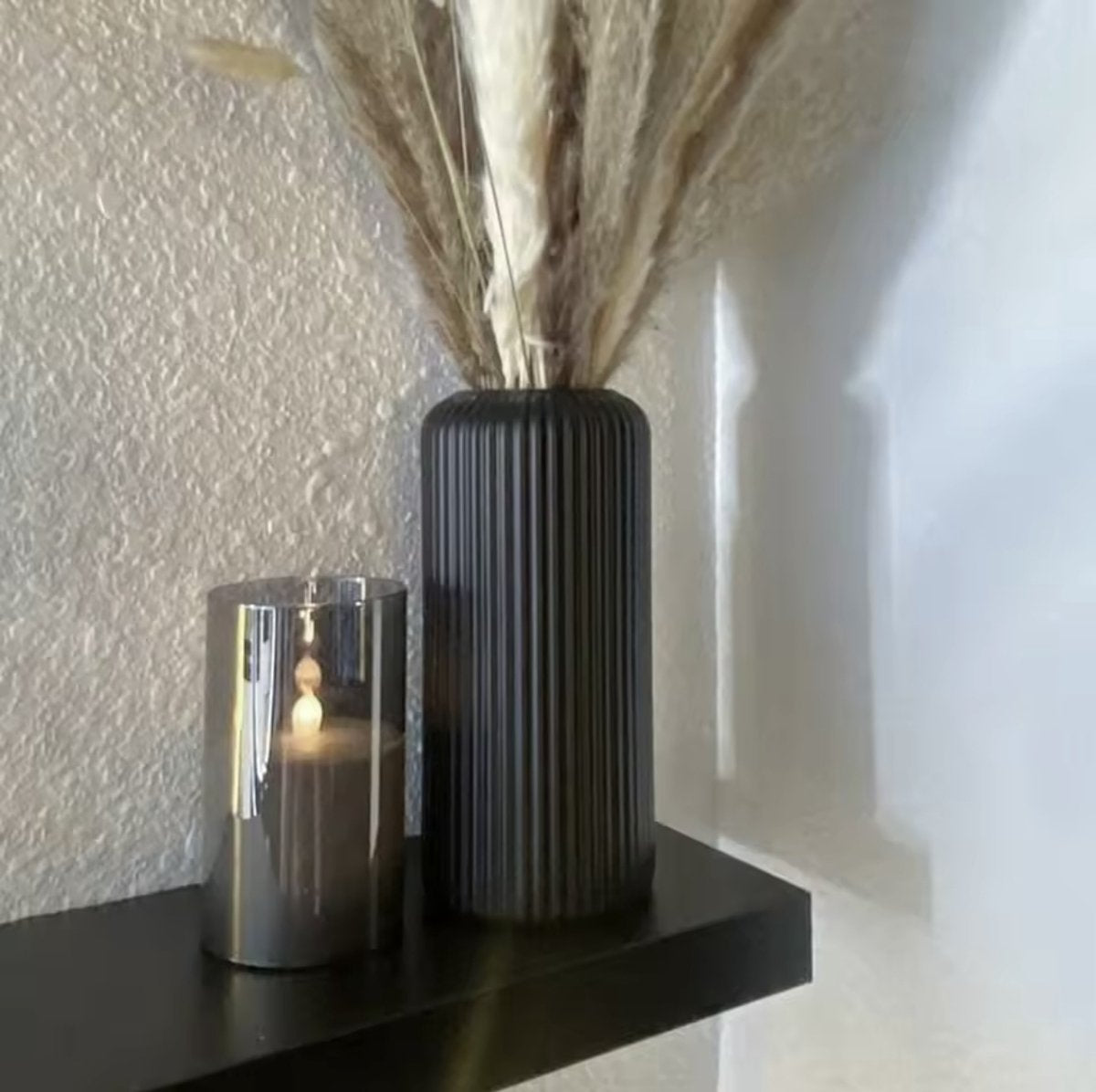 Luxuriöse Vase Schwarz