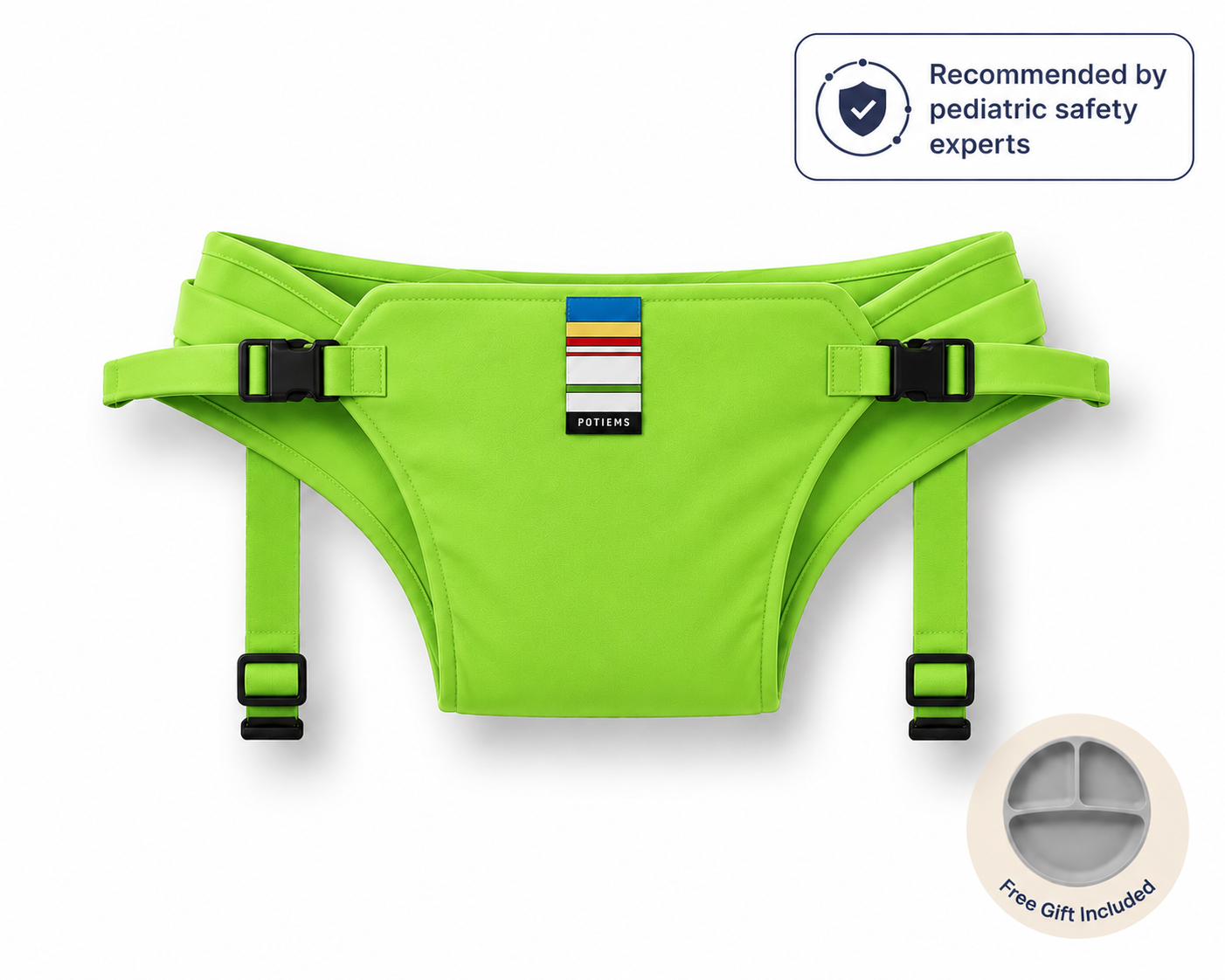 Baby Chair Safety Harness + FREE Non-Slip Suction Baby Plate