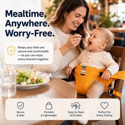 Baby Chair Safety Harness + FREE Non-Slip Suction Baby Plate