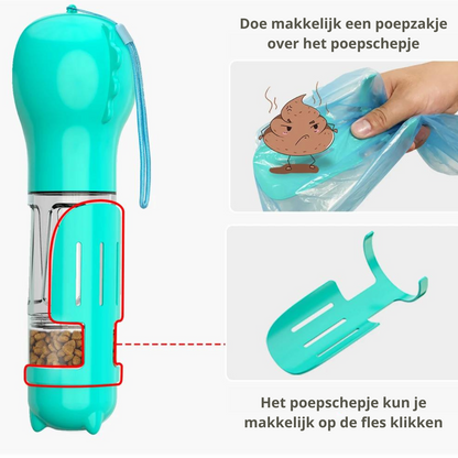 4 in 1 Draagbare Waterfles voor honden