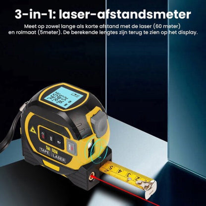 Stijlster Digitale Laser Rolmaat 3-in-1