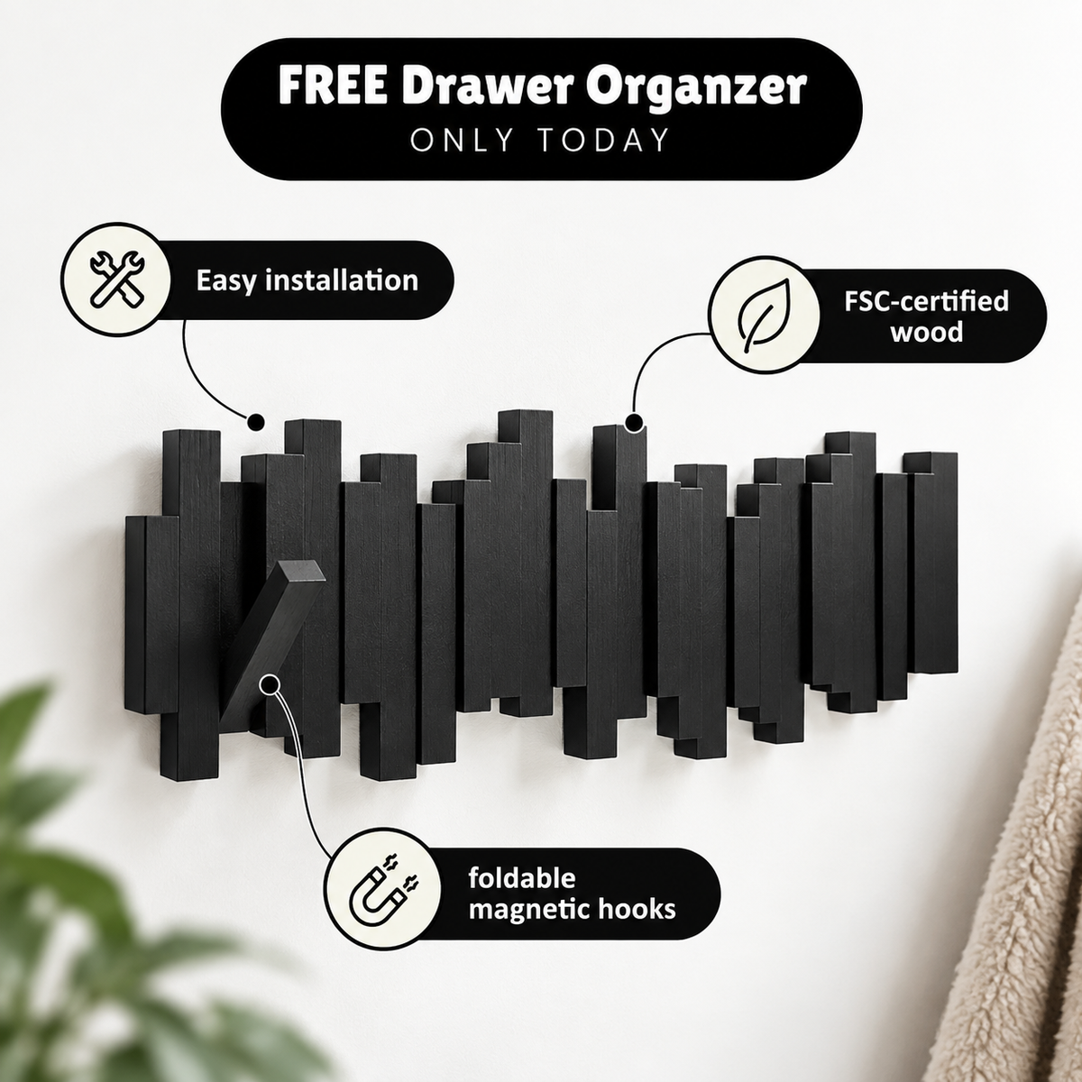 Modura coatrack + FREE Organizer