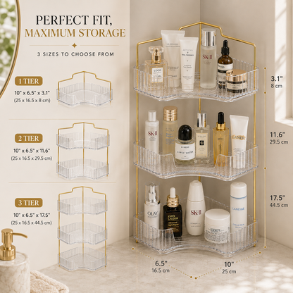 Luxury 3-Tier Corner Organizer + FREE Drawer Organizer
