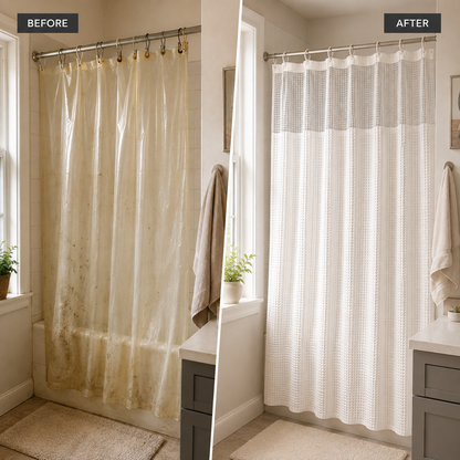 Waterproof Decorative Shower Curtain + FREE Microfiber Towels