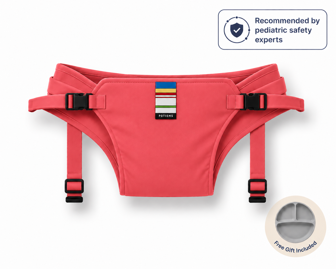 Baby Chair Safety Harness + FREE Non-Slip Suction Baby Plate