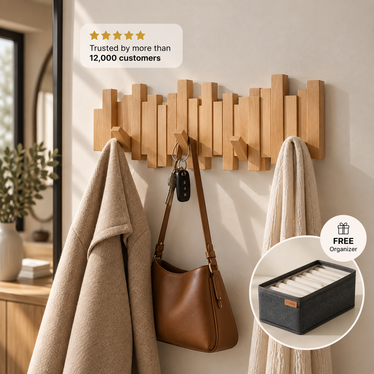 Modura coatrack + FREE Organizer