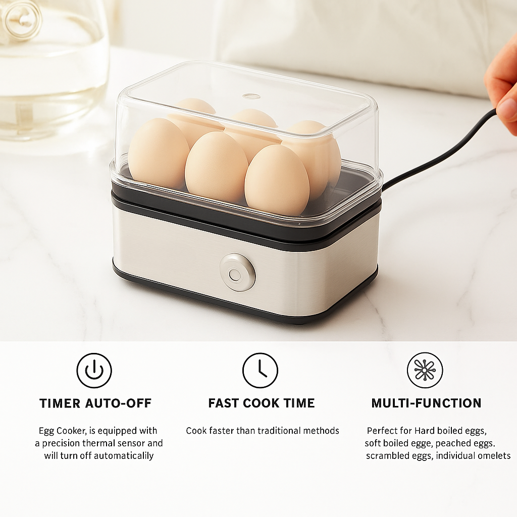 Fast egg cooker 2.0 + FREE egg peeler