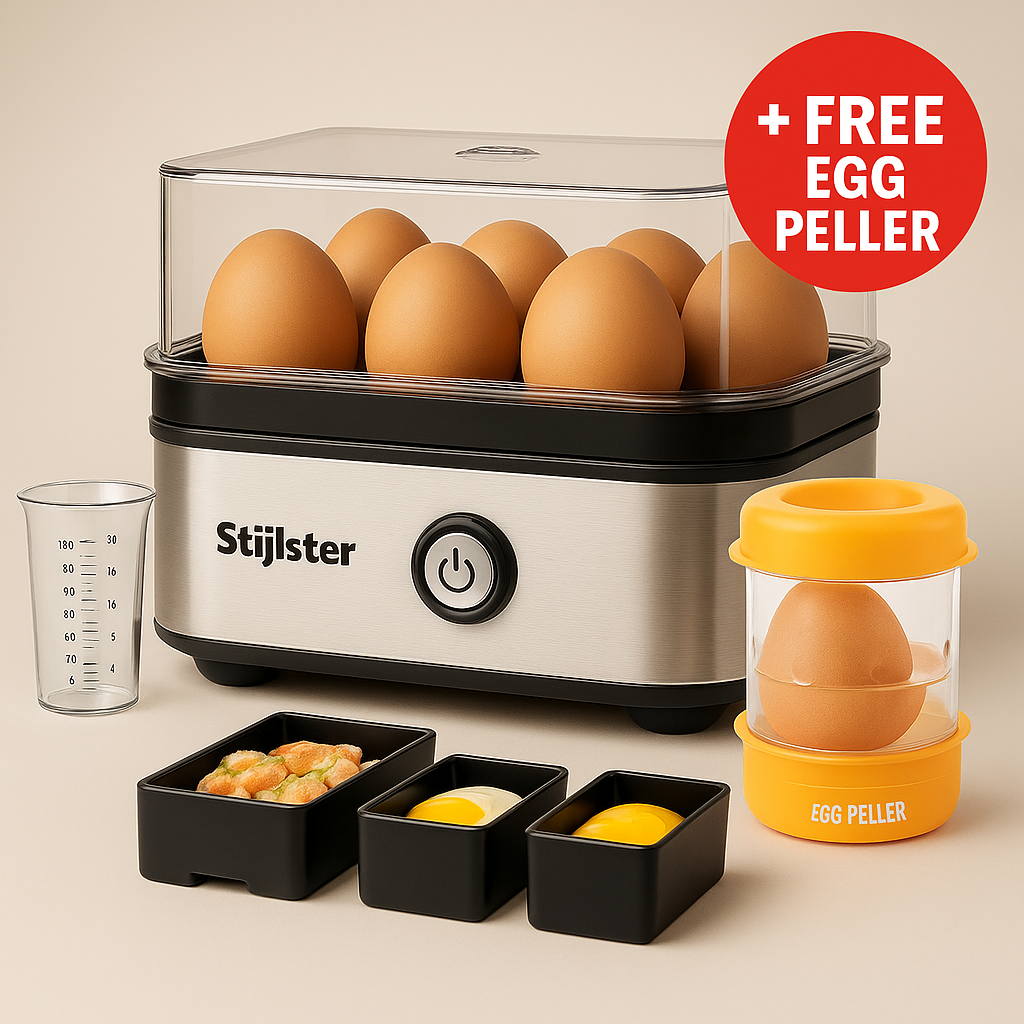 Fast egg cooker 2.0 + FREE egg peeler