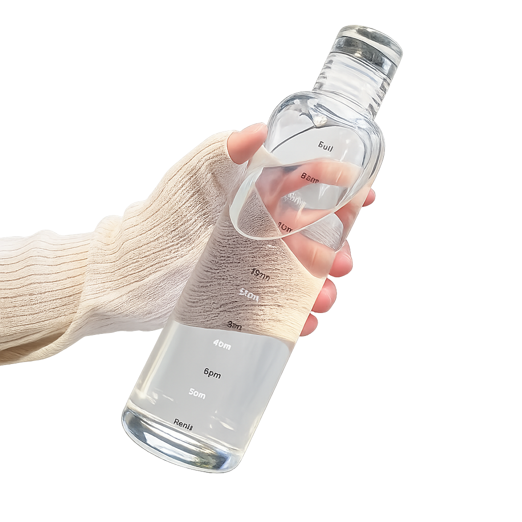 Time Marked Water Bottle Drinking Reminder