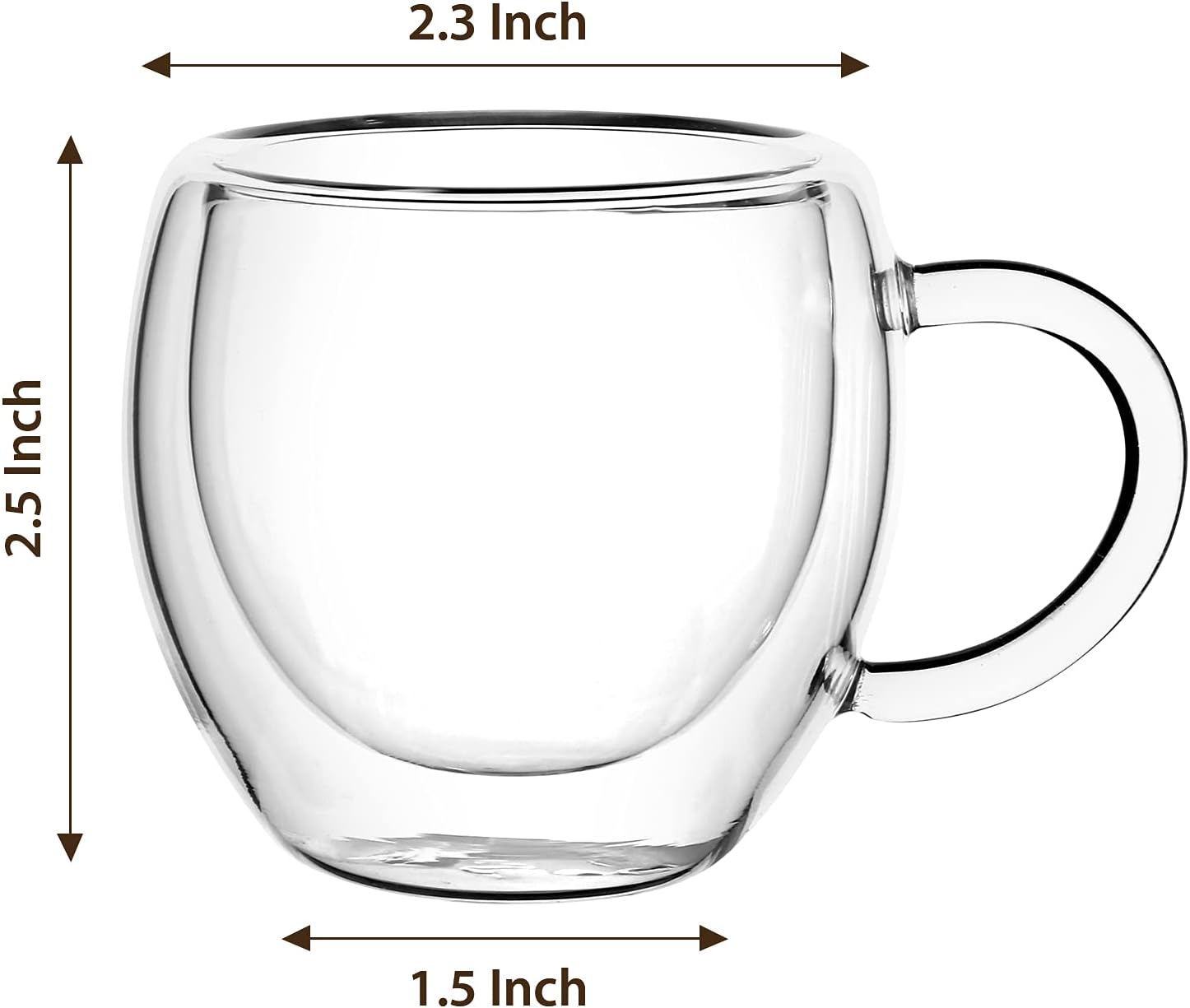 Set of 2 double-walled mugs