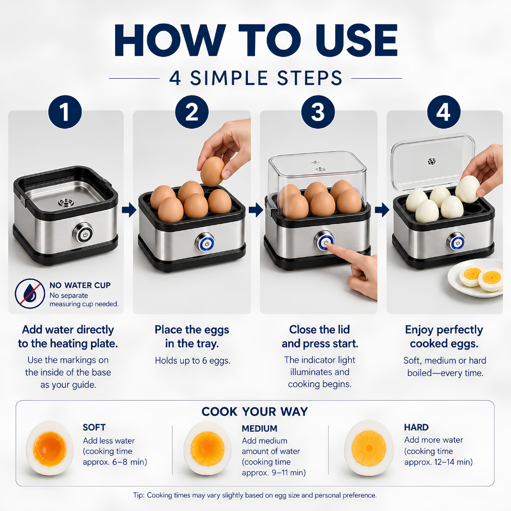 Fast egg cooker 2.0 + FREE egg peeler