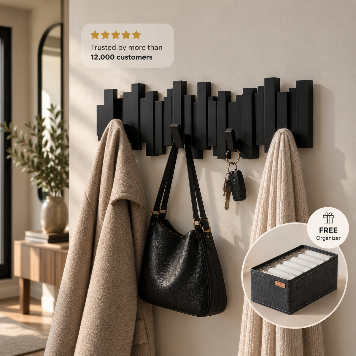 Modura coatrack + FREE Organizer