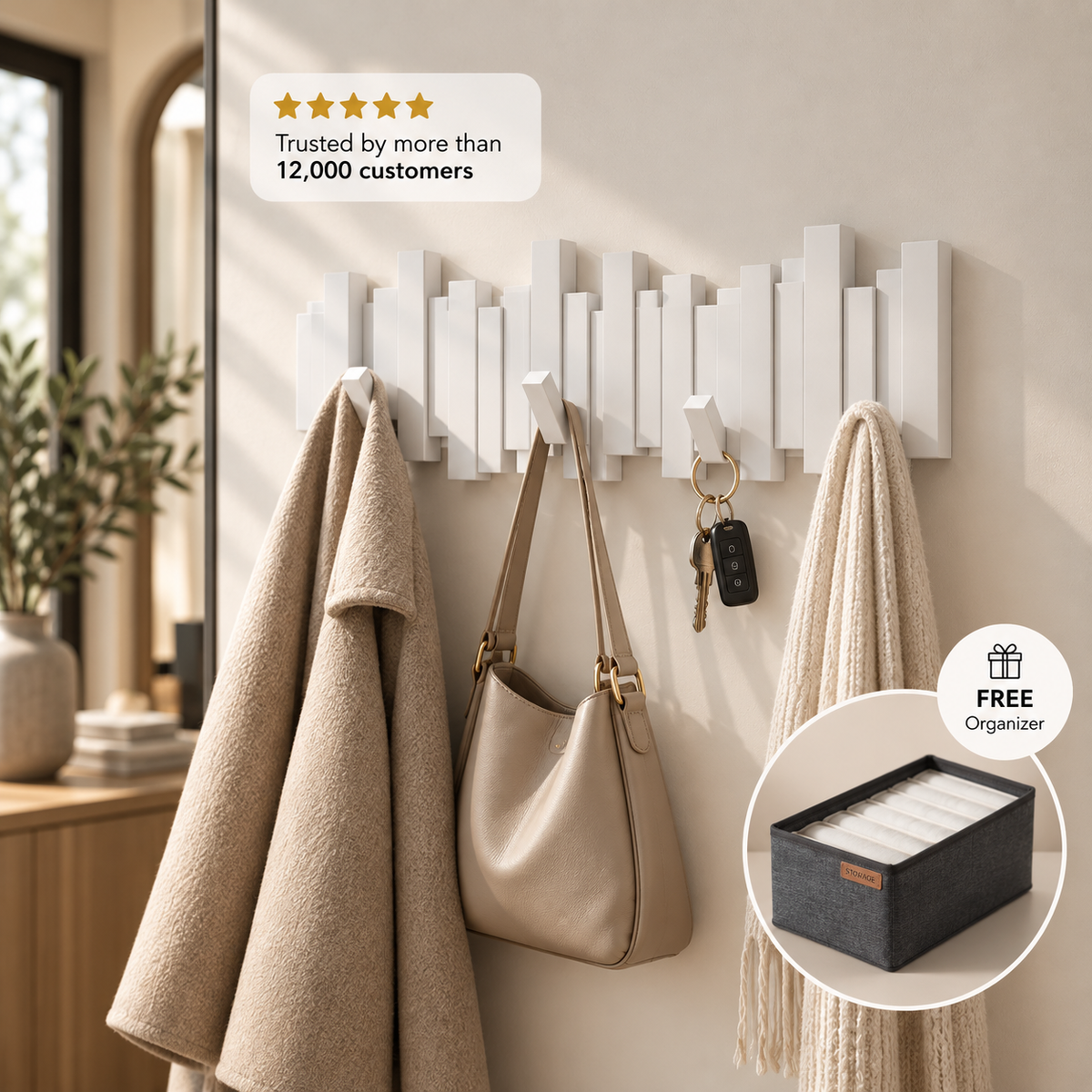 Modura coatrack + FREE Organizer