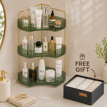 Luxury 3-Tier Corner Organizer + FREE Drawer Organizer