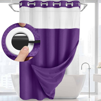 Waterproof Decorative Shower Curtain + FREE Microfiber Towels