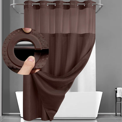 Waterproof Decorative Shower Curtain + FREE Microfiber Towels