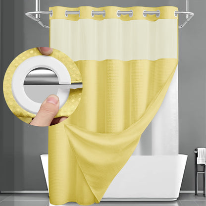 Waterproof Decorative Shower Curtain + FREE Microfiber Towels