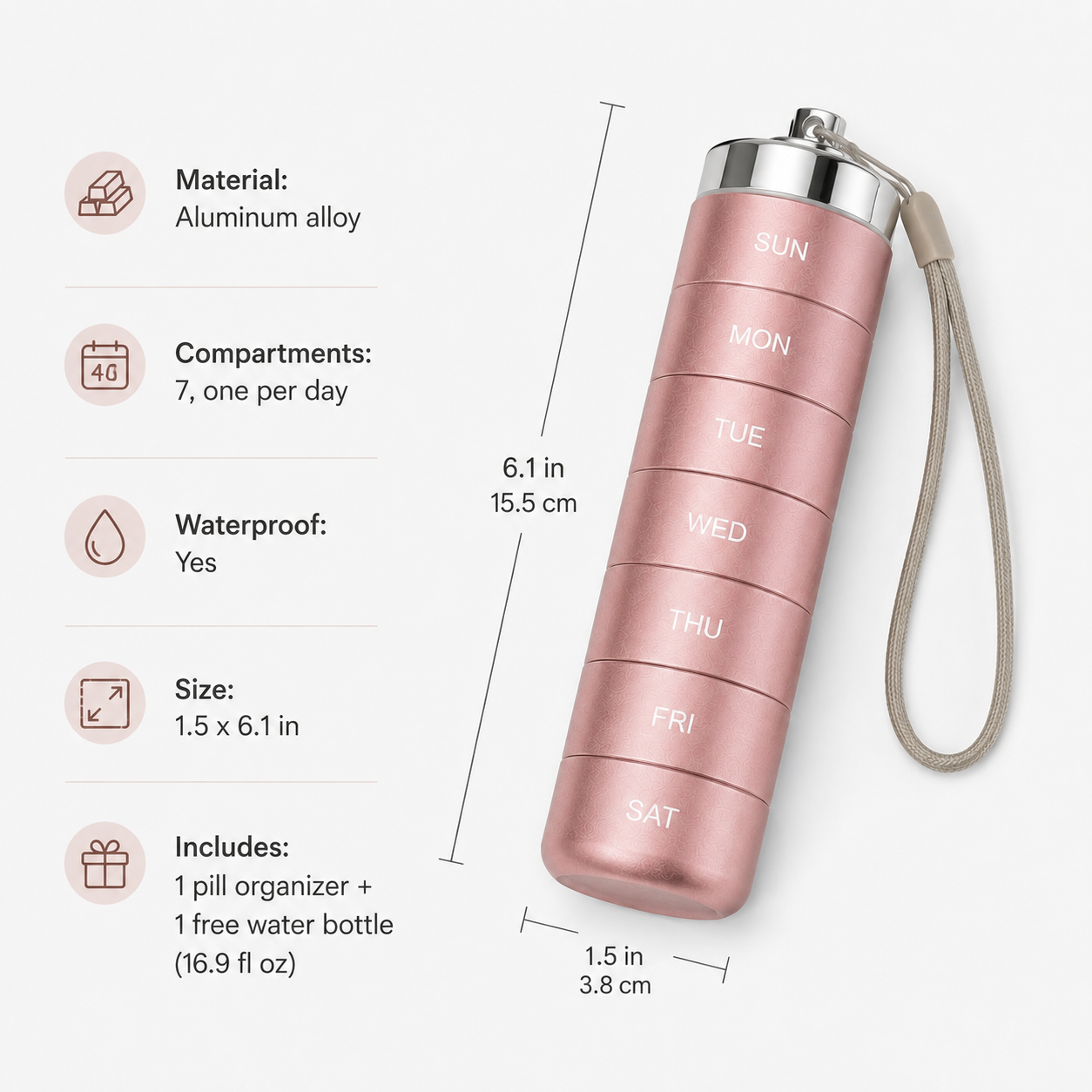 7-Day Travel Pill Organizer