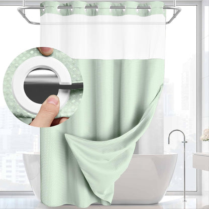 Waterproof Decorative Shower Curtain + FREE Microfiber Towels