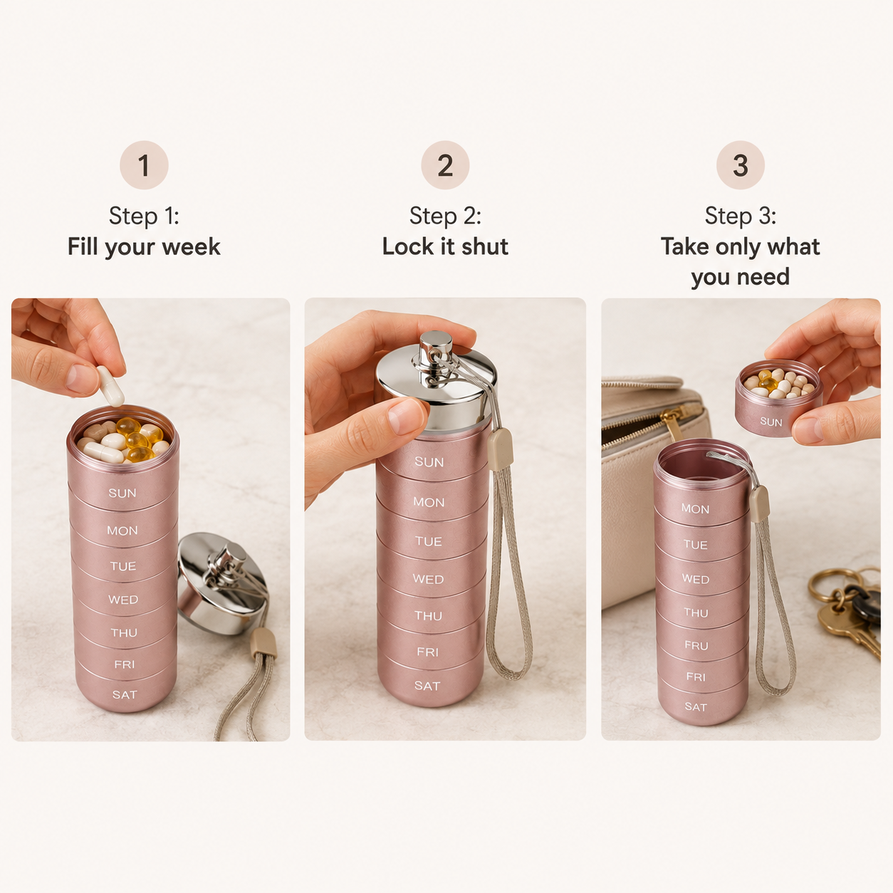 7-Day Travel Pill Organizer