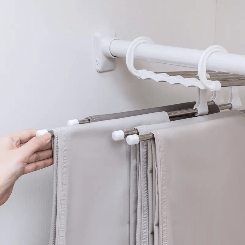 5-in-1 space-saving clothes hanger