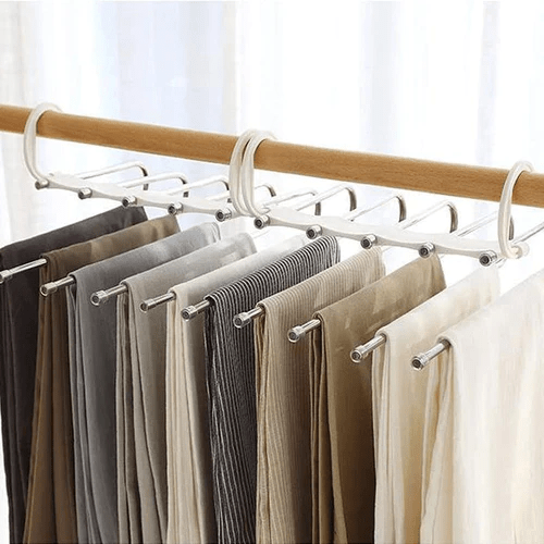 5-in-1 space-saving clothes hanger